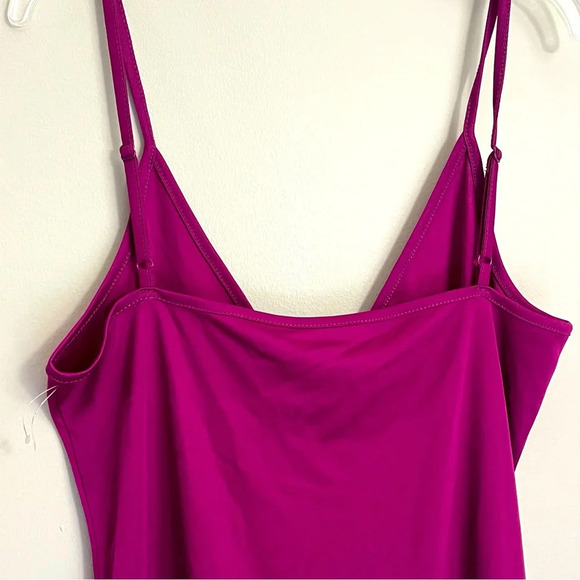 Nordstrom V Neck Mini Slip Dress Womens XS Pink Purple Stretchy NWOT Adjustable - Picture 5 of 12
